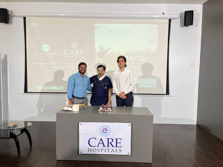 Dr. V. Surya Prakasa Rao, team performed a non-surgical TEER procedure using the indigenous MyClip (Meril) technology. This marks the first such case at CARE Hospitals Group.